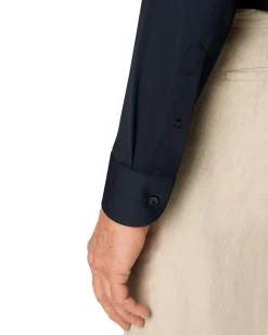 Skjorte<Eton Navy Four-Way Stretch Shirt Skjorte Marine