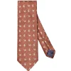 Tilbehør<Eton Paisley Silk Linen Tie Slips Rød