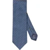 Tilbehør<Eton Silk Cotton Tie Slips Mørkeblå