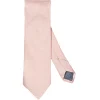 Tilbehør<Eton Solid Silk Linen Tie Slips Rosa