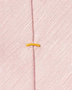 Tilbehør<Eton Solid Silk Linen Tie Slips Rosa