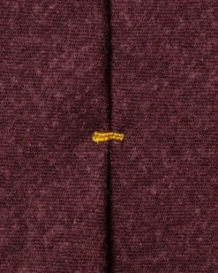 Tilbehør<Eton Solid Wool Flannel Tie Slips Mørkerød