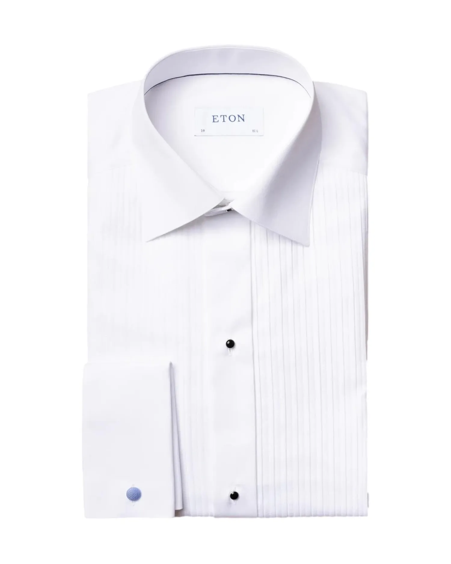 Skjorte<Eton White Plissé Tuxedo Shirt Skjorte Hvit