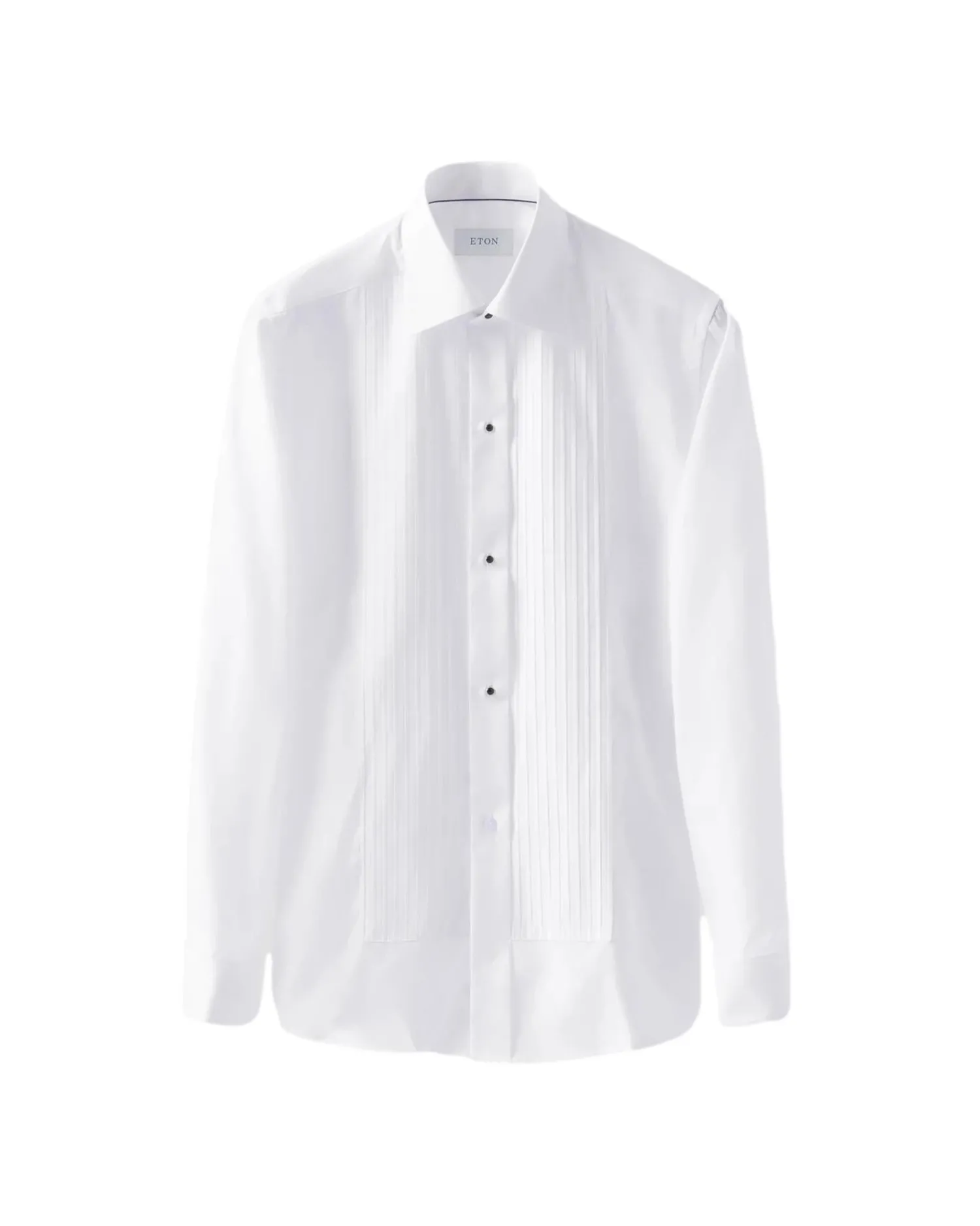 Skjorte<Eton White Plissé Tuxedo Shirt Skjorte Hvit
