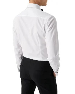 Skjorte<Eton White Plissé Tuxedo Shirt Skjorte Hvit