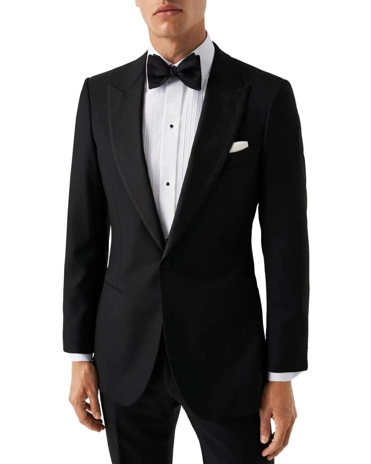 Skjorte<Eton White Plissé Tuxedo Shirt Skjorte Hvit