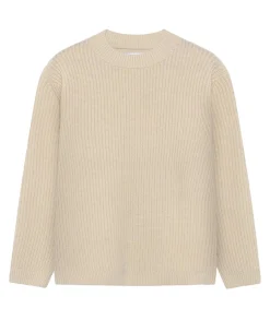 Genser<Garment Project Boxy Wool Knit Bone Genser Beige