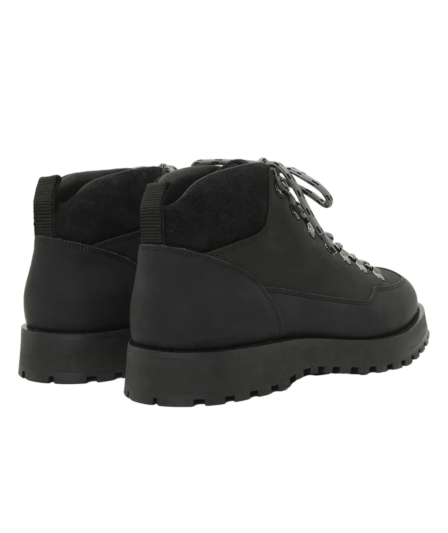 Sko<Garment Project Dune Mid - Black Crazy Horse Leather Sko Sort