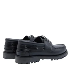 Sko<Garment Project Ollie Boat Shoe Black Leather Sko Sort