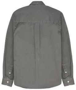 Skjorte<Garment Project Relaxed LS Button Down Shirt Skjorte Lysegrå Grey Garment Dyed