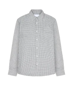 Skjorte<Garment Project Relaxed LS Button Down Shirt Skjorte Grå Mønster Flannel Small Grey Check