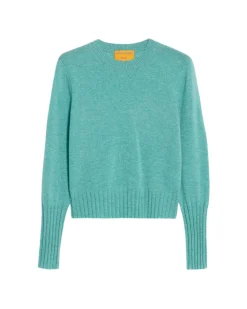 Genser<Guest In Residence Shrunken Crew Genser Turkis Glacier