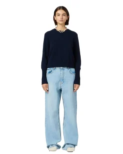 Genser<Guest In Residence Shrunken Crew Genser Navy Midnight