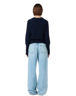 Genser<Guest In Residence Shrunken Crew Genser Navy Midnight