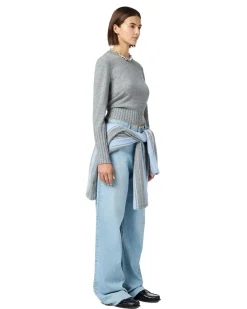 Genser<Guest In Residence Shrunken Crew Genser Grå Heather Grey