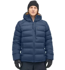 Jakke<Haglöfs Rosson Down Hood Men Jakke Mørkeblå Tarn Blue