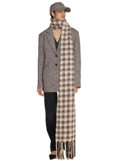 Tilbehør<Holzweiler Aster Brown Check Skjerf Brun Mønster