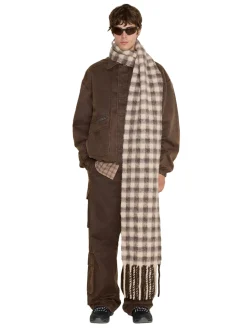 Tilbehør<Holzweiler Aster Brown Check Skjerf Brun Mønster
