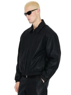 Jakke<Holzweiler Claus Faux Leather Jacket Jakke Sort