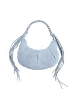 Holzweiler|Veske<Holzweiler Cocoon Denim Small Bag Veske Denim Light Blue Mix