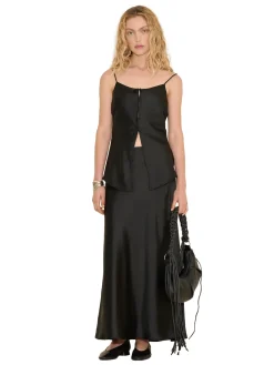 Skjørt<Holzweiler Emilia Button Skirt Skjørt Sort