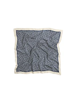 Tilbehør<Holzweiler Fine Scarf Monogram Skjerf Hvit Og Mørkeblå