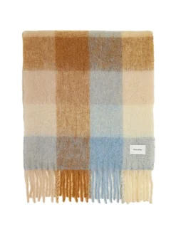 Tilbehør<Holzweiler Fresia Blue Check Skjerf Blå Mønstret