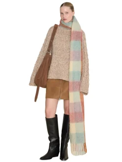 Tilbehør<Holzweiler Fresia Pink Check Skjerf Rosa Mønster