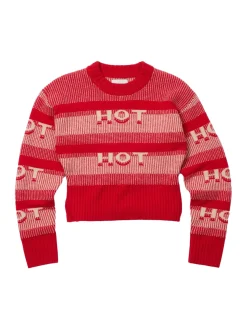 Genser<Holzweiler Hot Cropped Crew Genser Rødt Mønster