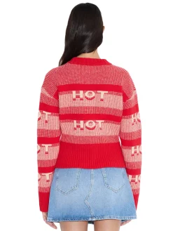Genser<Holzweiler Hot Cropped Crew Genser Rødt Mønster
