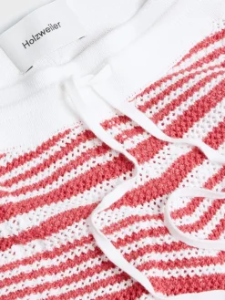 Shorts<Holzweiler Kelp Striped Shorts Shorts Hvit Og Rød
