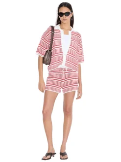 T-Shirt<Holzweiler Kelp Striped Shirt T-shirt Hvit Og Rød