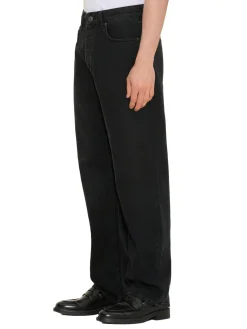 Jeans<Holzweiler M Straight Jeans Jeans Vasket Sort