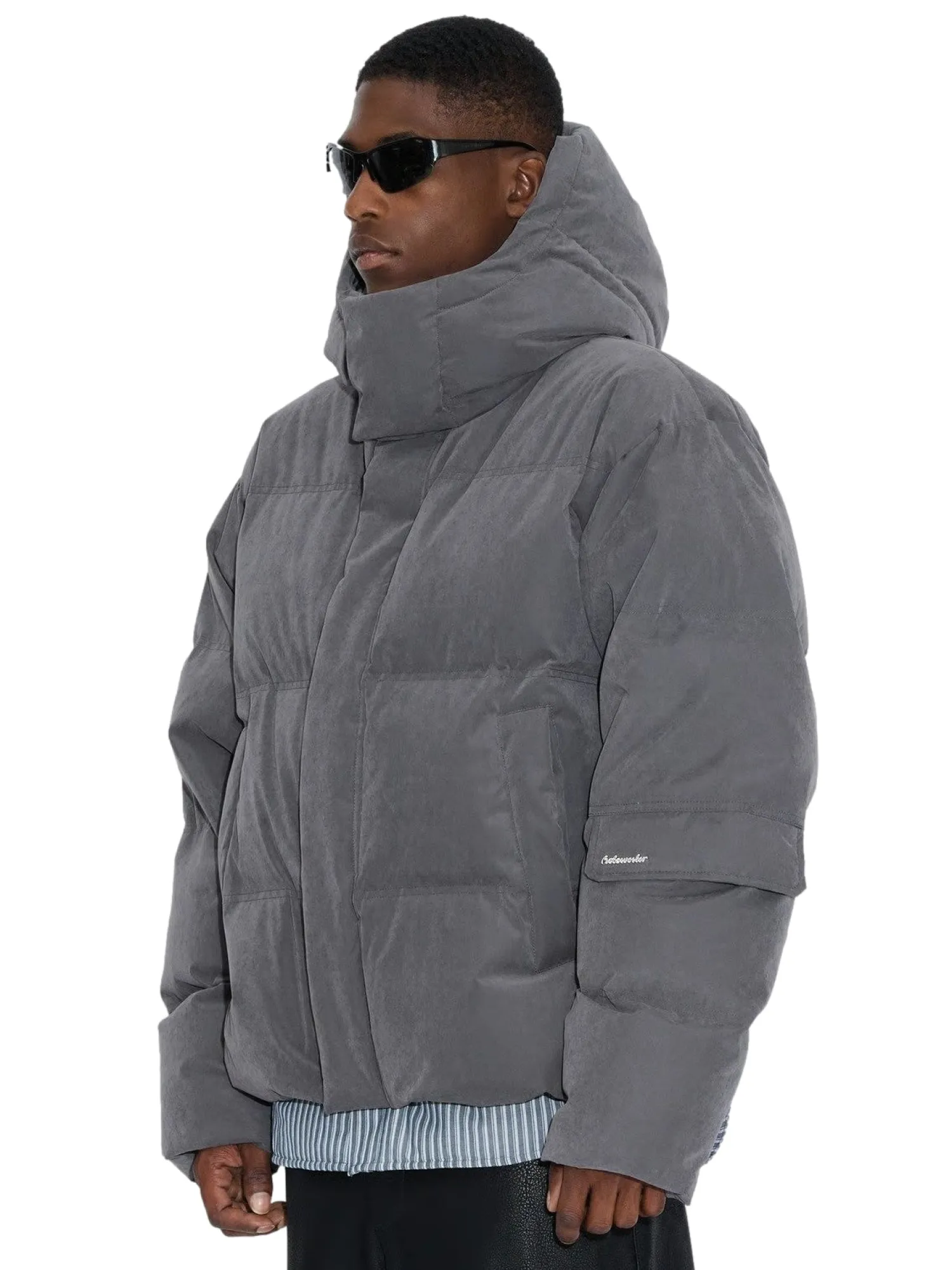 Jakke<Holzweiler Narvik Brushed Down Jacket Jakke Grå Grey