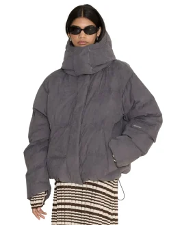 Jakke<Holzweiler Steilia Brushed Down Jkt Jakke Grå Grey