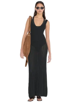 Kjole<Holzweiler Tine Crochet Dress Kjole Sort