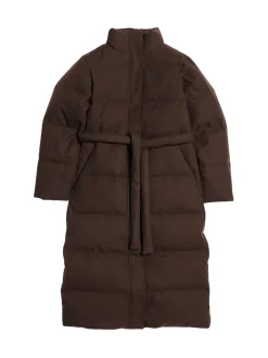 Jakke<Holzweiler W Tech Wool Down Coat Jakke Mørkebrun