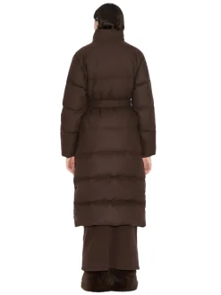 Jakke<Holzweiler W Tech Wool Down Coat Jakke Mørkebrun