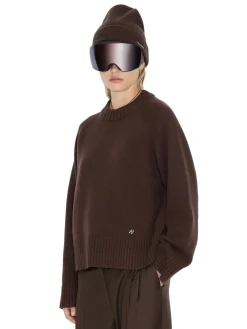 Genser<Holzweiler W Wool Crew Genser Brun