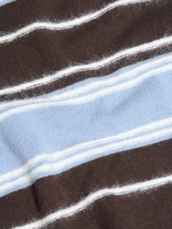 Genser<Holzweiler WOOL STRIPE CREW Genser Lyseblå Striper