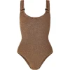Badetøy<Hunza G Domino Swim Crinkle Badedrakt Brun