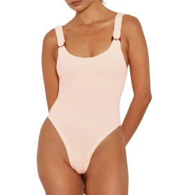 Badetøy<Hunza G Domino Swim Crinkle Badedrakt Off-White