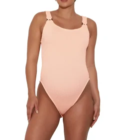 Badetøy<Hunza G Domino Swim Crinkle Badedrakt Off-White