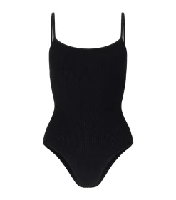 Badetøy<Hunza G Pamela Swim Crinkle Badedrakt Sort