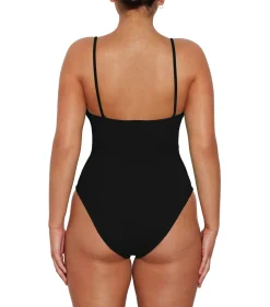 Badetøy<Hunza G Pamela Swim Crinkle Badedrakt Sort