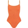 Badetøy<Hunza G Pamela Swim Crinkle Badedrakt Oransje
