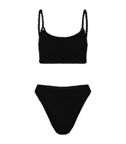 Badetøy<Hunza G Phoebe Bikini Crinkle Bikini Sort