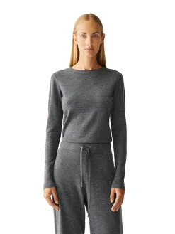 Genser<Julie Josephine Andrea Wool Longsleeve Genser Grå