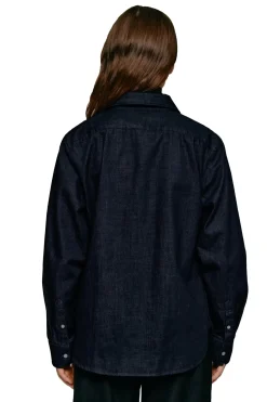 Skjorter<Julie Josephine Liv Denim Shirt Skjorte Mørkeblå