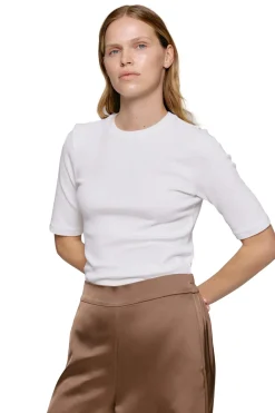 T-Shirt<Julie Josephine Marianne Rib Tee T-shirt Hvit